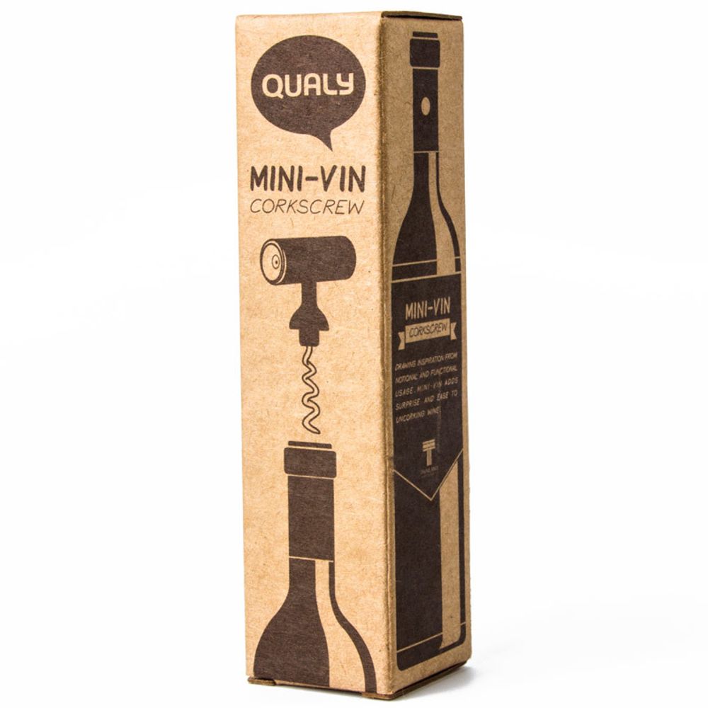Qualy Штопор для бутылок черный Mini Vin