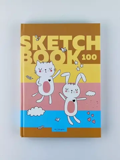 Скетчбук А5 переплёт твёрдый 100л. "My love"