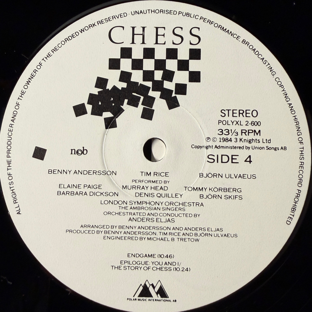 Мюзикл Шахматы 2LP (Скандинавия 1984г.)