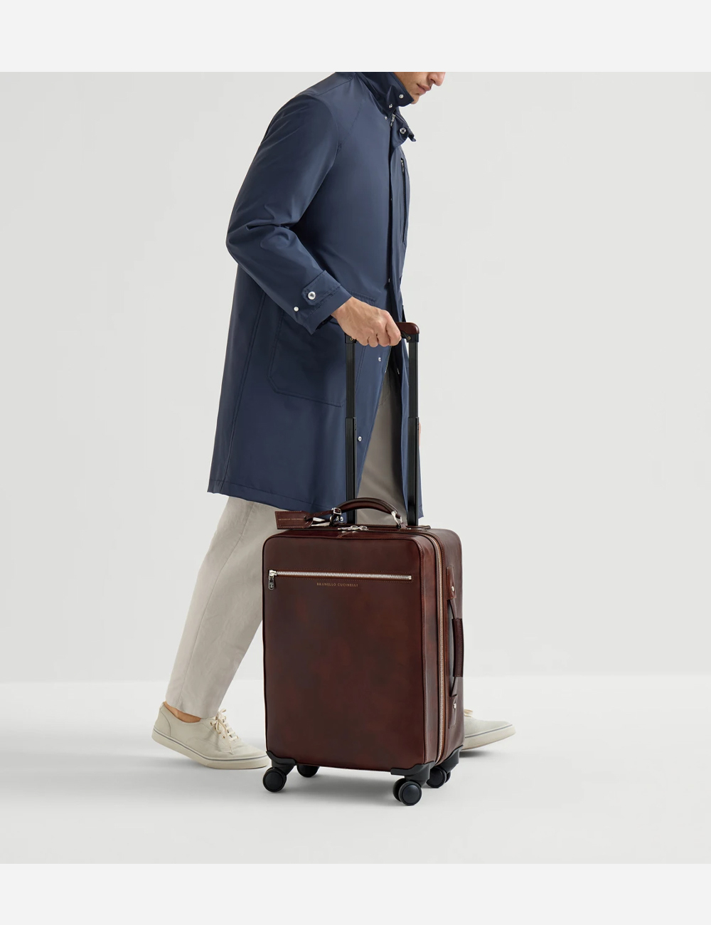 Чемодан Brunello Cucinelli Leather "Burgundy"