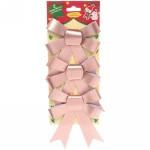 Бант на ёлку «Сказочные блики» (набор 3 шт), Розовое золото