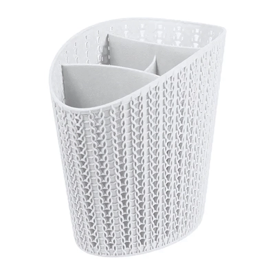 Сушилка для столовых приборов ВЯЗАНИЕ белый ротанг