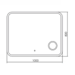 Зеркало Azario Эльза-4 100 см LED-00002329 с подсветкой