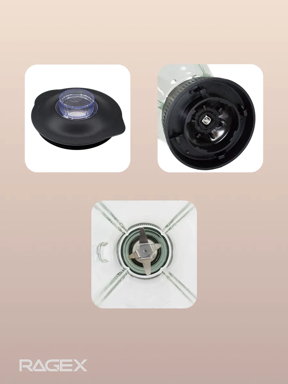 Стеклянная чаша блендера RAGEX R-101-1 для комбайнов R101