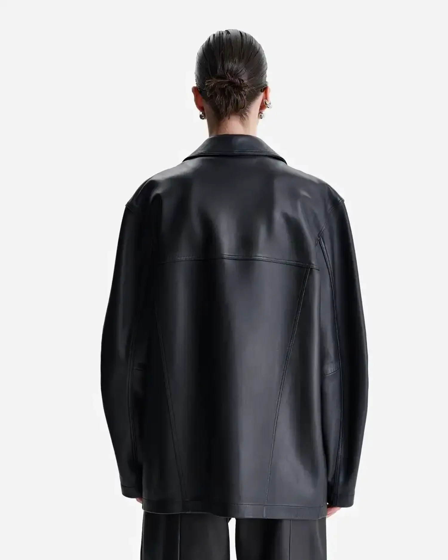 Куртка-рубашка из кожи Наппа