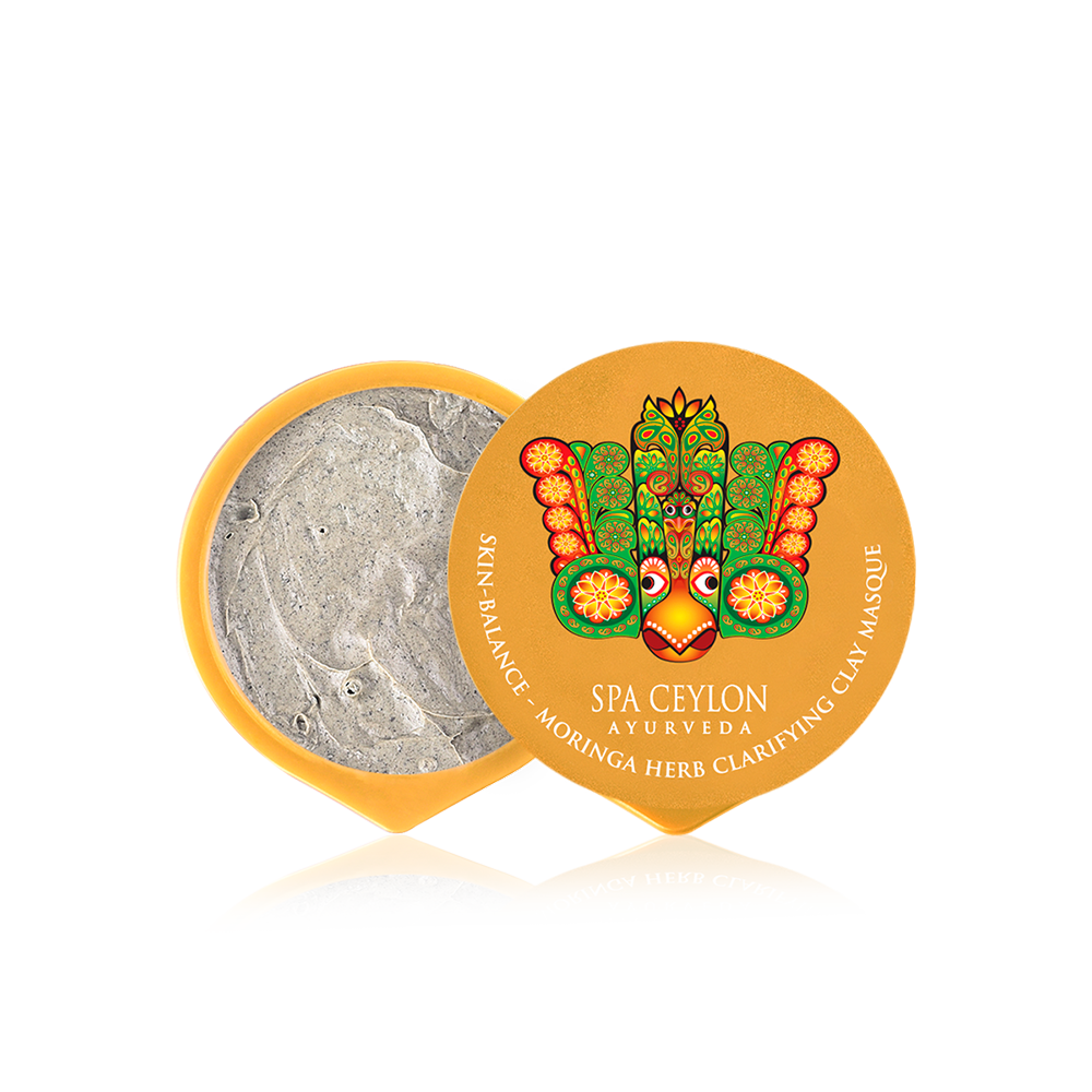 Очищающая маска из глины с морингой "СЧАСТЛИВАЯ КОЖА" (15 гр)