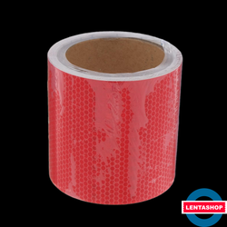 Красная светоотражающая самоклеящаяся лента 100 мм х 5 м