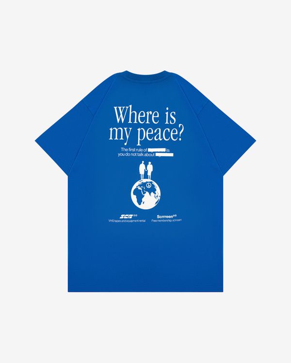Футболка Where is my peace Синяя - фото 3