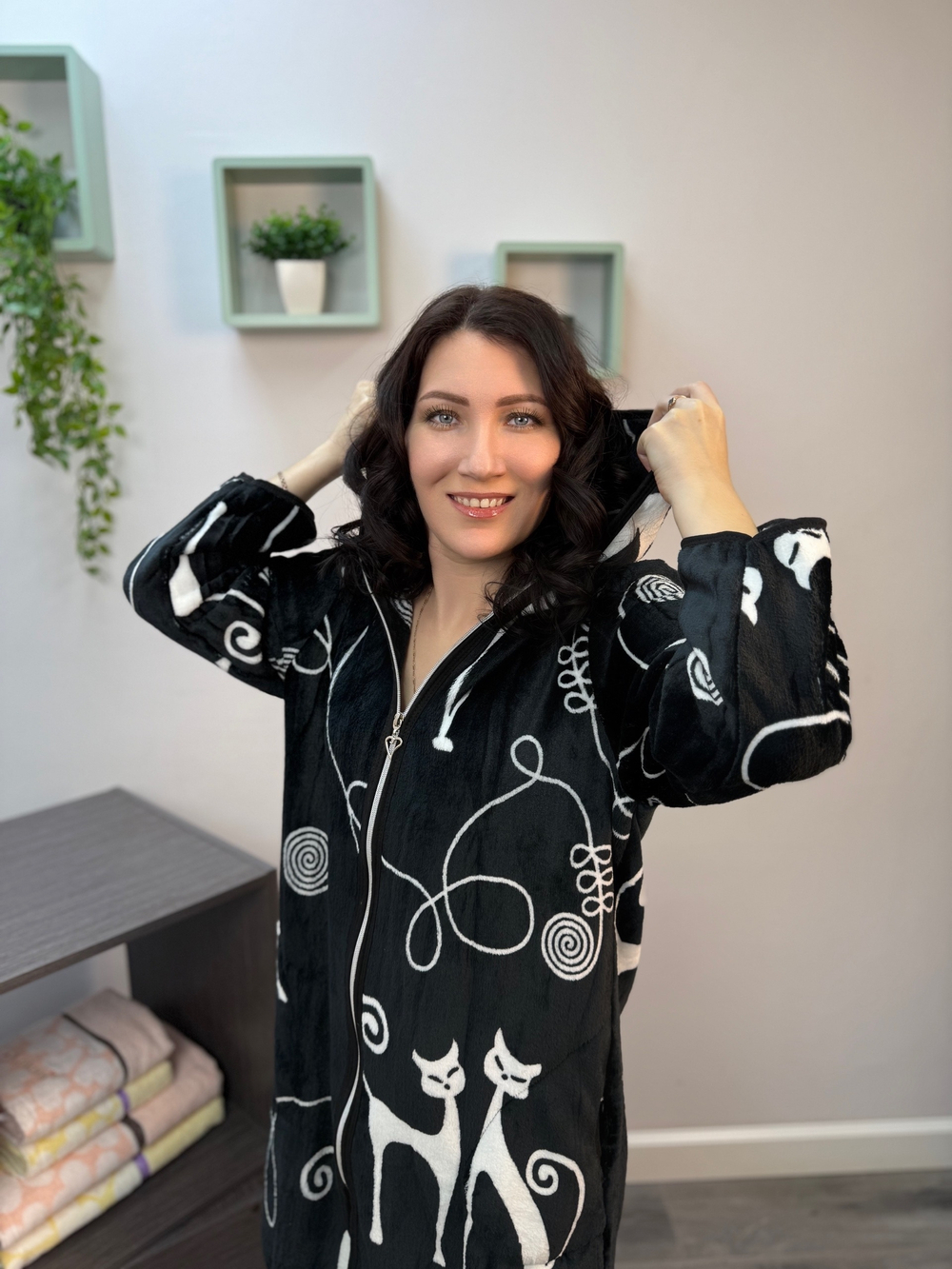 Халат женский "Красотка В.Т" молния (24)