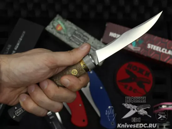 Складной нож Reptilian Кабальеро-02 сталь D2, рукоять G10 + микарта