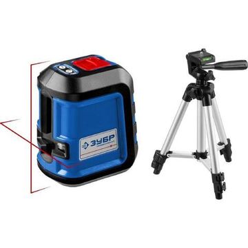 Нивелир лазерный линейный К-15,суперкомпакт, ЗУБР профессионал ,двухлучевой штатив