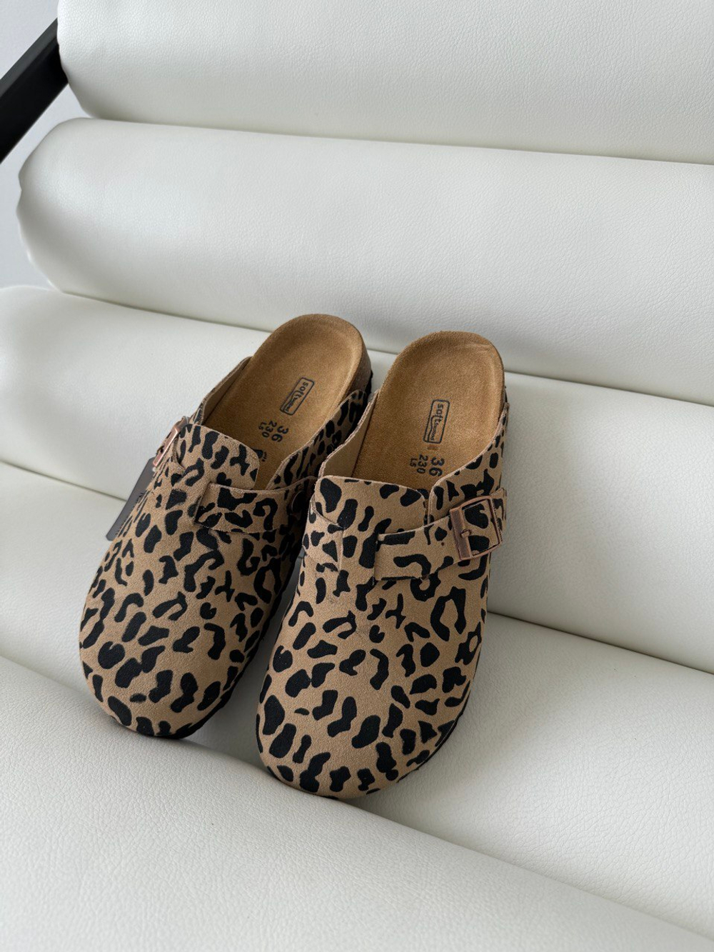Мюли Birkenstock в леопардовом цвете