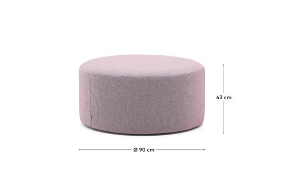Пуф Kaeli фиолетовый со съемным чехлом Ø90 см
