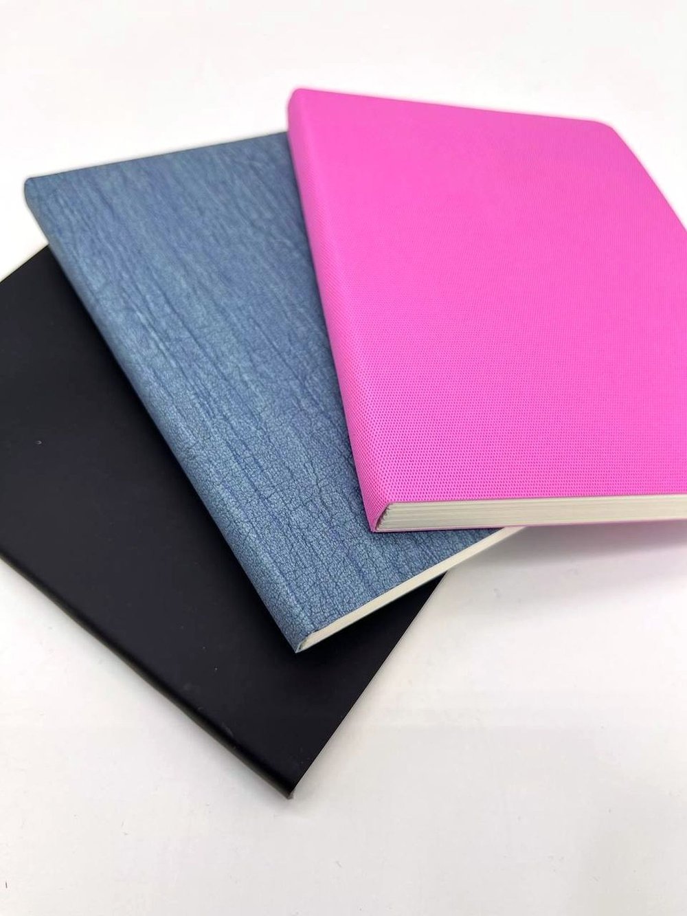 Набор 3 блокнота 88л (138*102мм) лин. роз.,графит, сине-серый (5447-8)