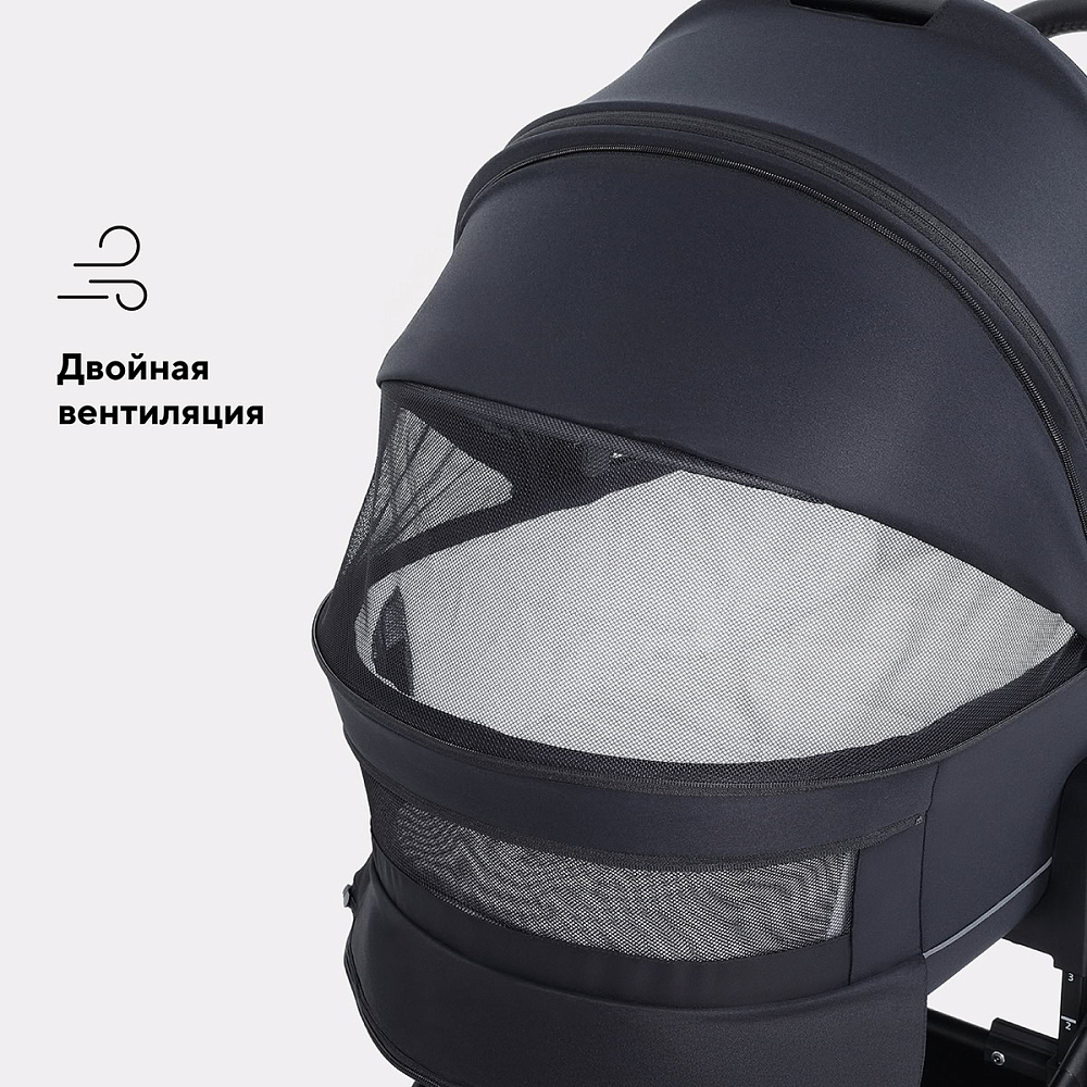 Детская коляска Rant Flex Therm Soft 4 в 1 с автокреслом Miro Black и база Midnight Black