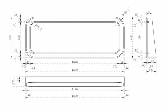 Зеркало для ванной ABBER Kristall AT6702Rubin с подсветкой