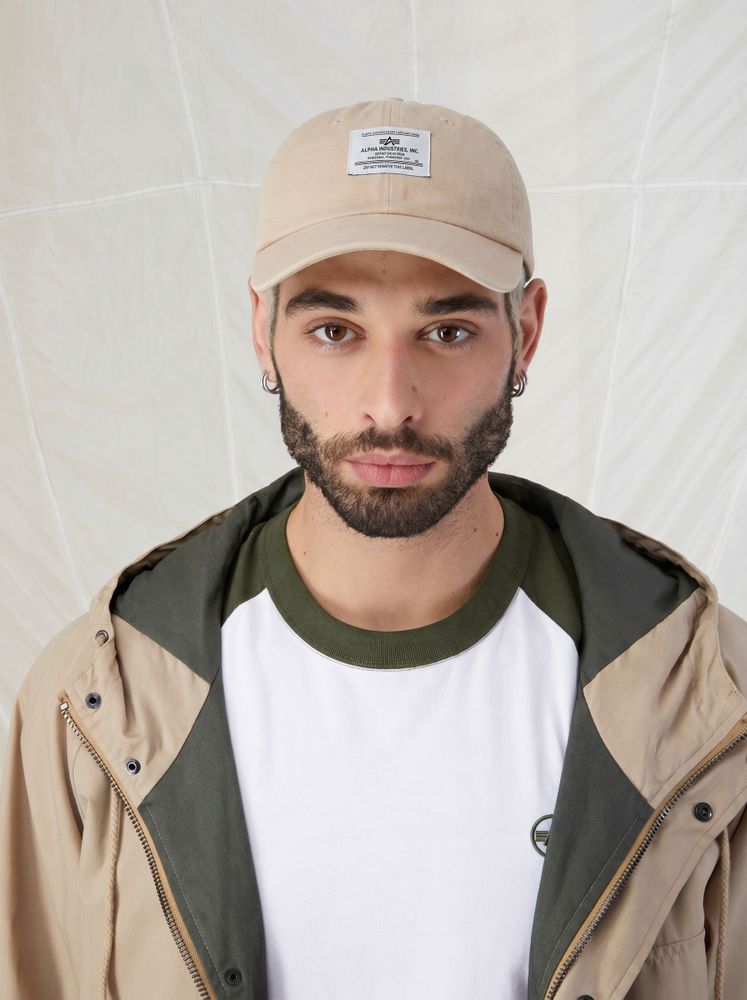 Бейсболка Alpha Industries Battlewash Cap Vintage Khaki