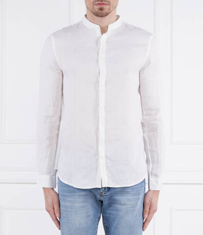 Льняная рубашка Armani Exchange - белый(8NZC66 ZNCFZ)