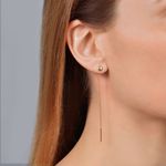 Серьги-протяжки Lente 75, позолота