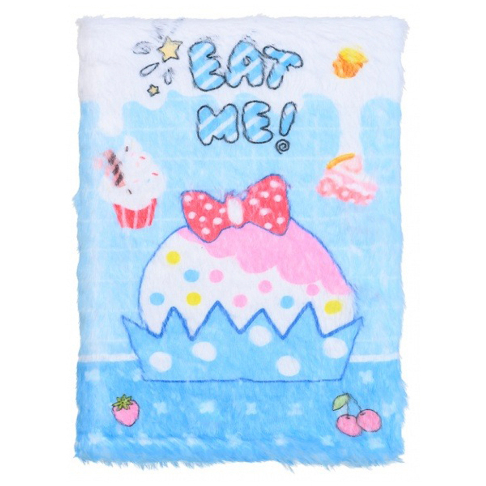 Блокнот детский Basir, формат А5, серия "Десерт", переплет с мехом, 21.5*15.5 см, 80 листов, 4 цвета ассорти