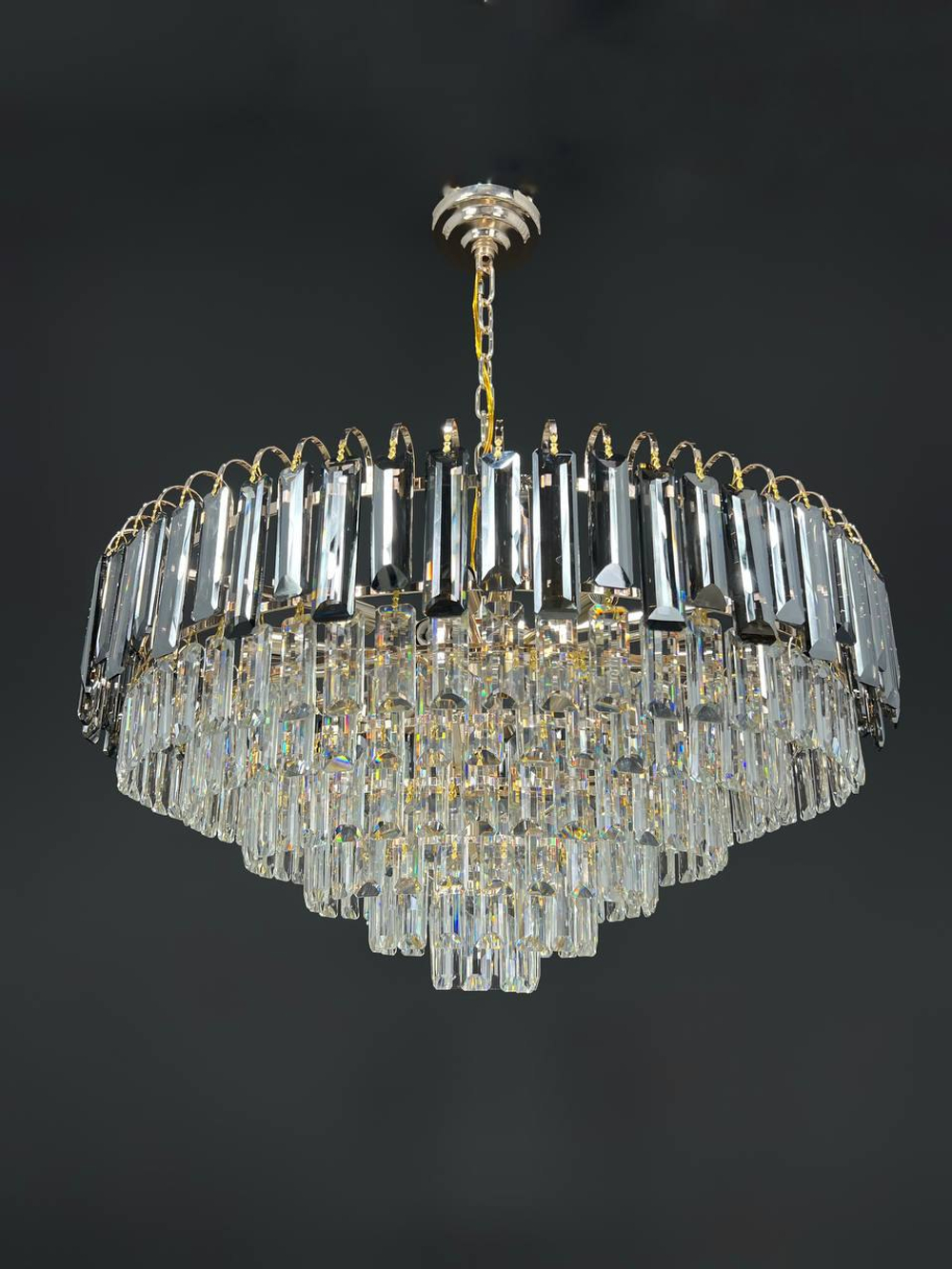 Люстра подвесная Lanbos, 18 ламп Е14, до 720 Вт, до 45 кв м, золото