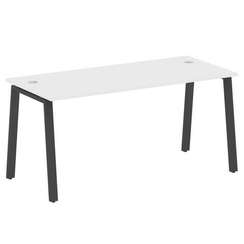 Metal System Стол письменный на А-образном м/к БА.СП-4 Белый/Металл Антрацит 1600*720*750
