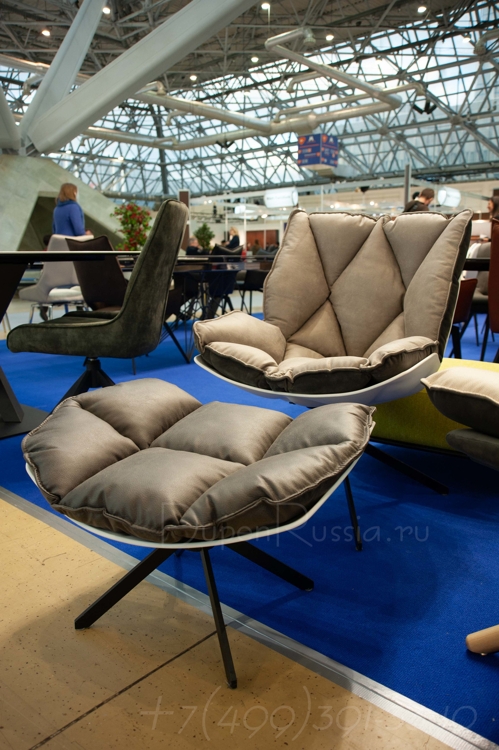 Дизайнерское кресло DC-1565D серое (GREY)