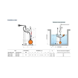 Насос дренажный Pedrollo RXm 5/40, кабель 10м, 48TXV25A1U