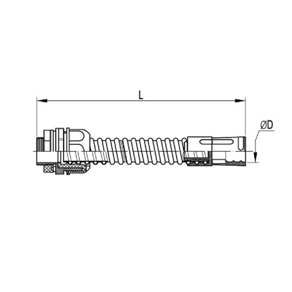 Муфта гибкая труба-коробка, IP65, д.25мм ДКС 57125