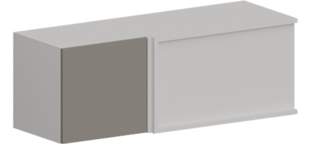 Кухня Модуль ШВУГ 1010 Белый / Теплый серый