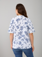 Блузка БЛ-122/белый-синрозы