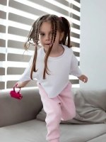 Футболка детская оверсайз укороченная базовая