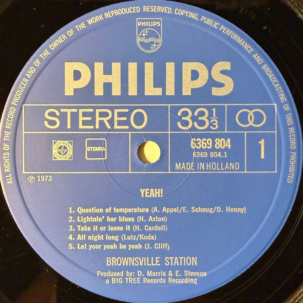 Brownsville Station ‎– Yeah! (Голландия 1973г.) Т