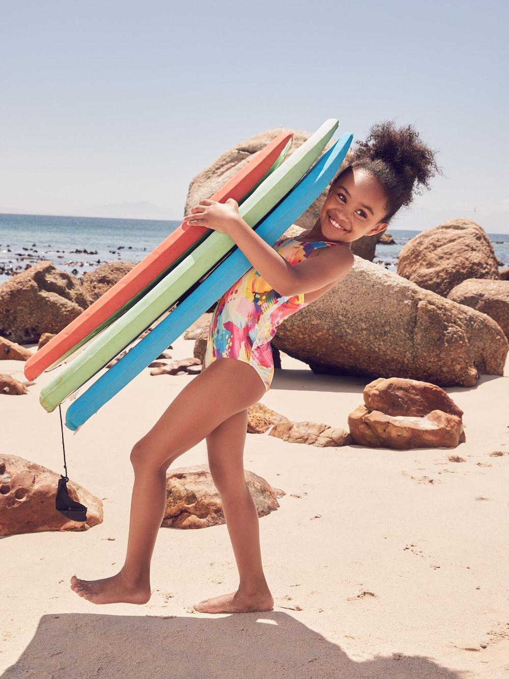 Купальник слитный для девочки Next AH1-103, Розовый, Синий, Желтый