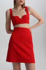 Юбка трапеция мини