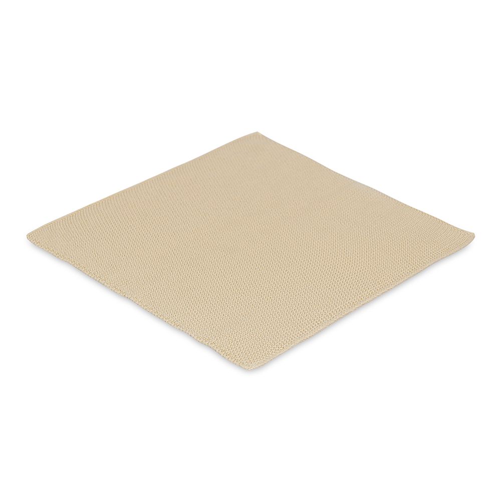 Набор из трех вязаных салфеток для уборки и мытья посуды бежевого и оливкового цветов из коллекции Essential, 28х28 см