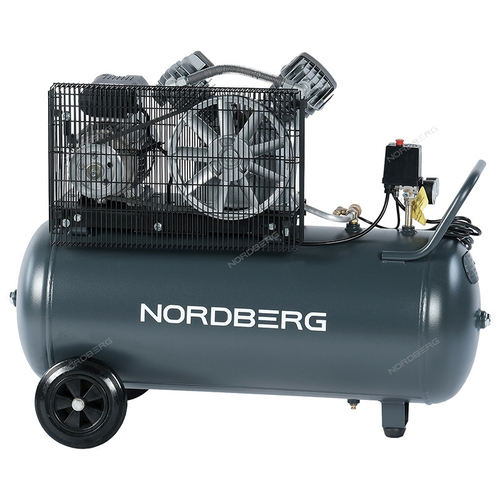 NORDBERG (NCP100/420A) Компрессор поршневой с ременной передачей 220В, ресивер 100л, 420л/мин