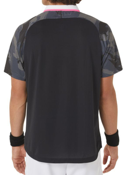 Мужское теннисное поло Asics Court Graphic Polo-Shirt - серый