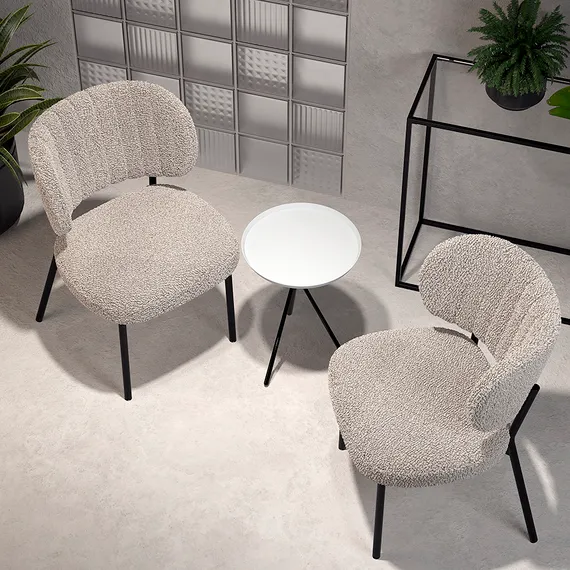 Стул Robbi, серо-бежевое букле