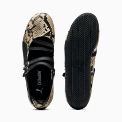 PUMA Женские кроссовки-балетки Speedcat со змеиным принтом, бежевый/черный