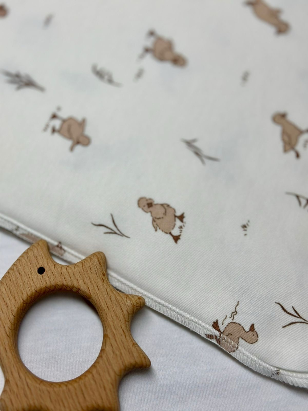 Пеленка Утята/Экрю 85*130