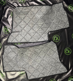 Коврики (утеплитель) под сиденья УАЗ 452 Буханка (чёрная нить ромб)