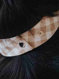 Бандана бежевая в клеточку