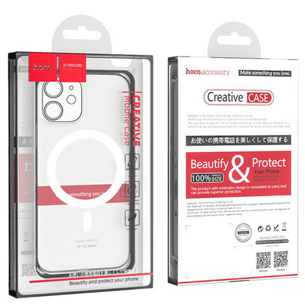 Чехол HOCO Magnetic series airbag anti-fall protective shell for iP14 Pro (прозрачный)