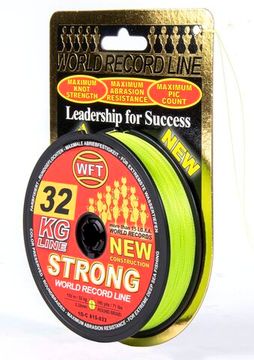 Леска плетёная WFT KG STRONG Chartreuse 150 м, 0,22 мм