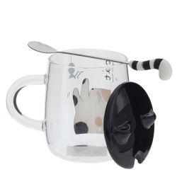 GAEM Кружка с крышкой и ложкой, 400 мл, L12 W8,5 H13 см