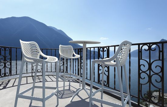 Стул пластиковый барный Air Bar 75 белый