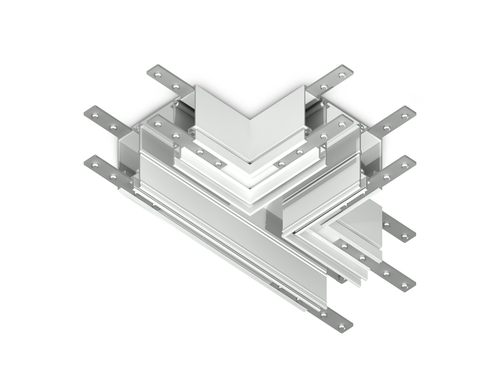 Коннектор T-образный для шинопровода в натяжной потолок Magnetic 220V GL1047 WH белый 135*100*51 (соединители в комплекте)