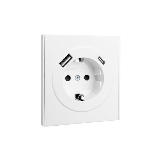 Розетка STRONG 1-ая с/з с/у з/ш 16А с USB A+C быстрой зарядки 5В/3А жемчуг KRANZ