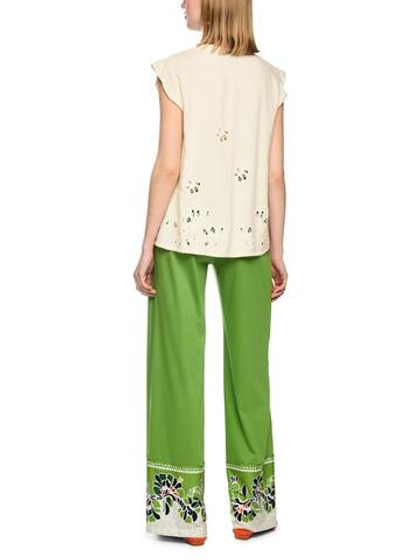 Marc Cain Блуза из вискозы с английской вышивкой